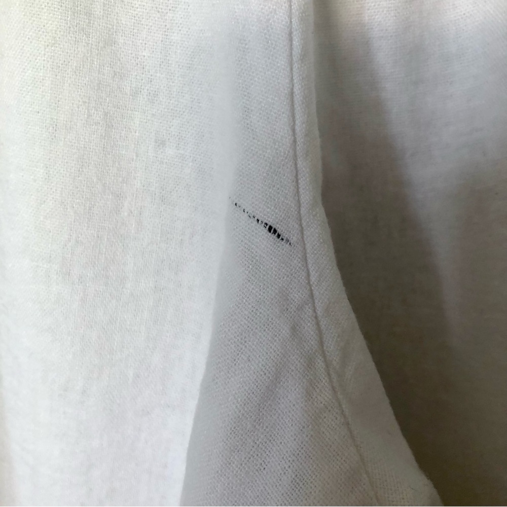 Tahari White Wide-Leg Embroidered Pants Pockets Boho XL Linen blend - Picture 11 of 14